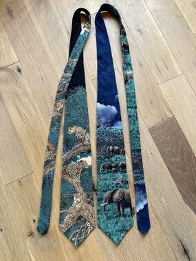 Endangered Species Vintage Silk Ties Lot Combes Gromme 2